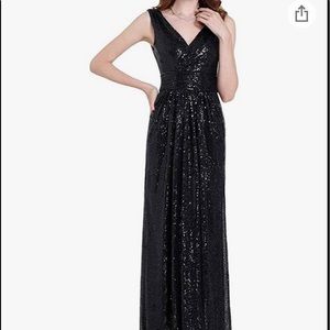 Black sequin dress